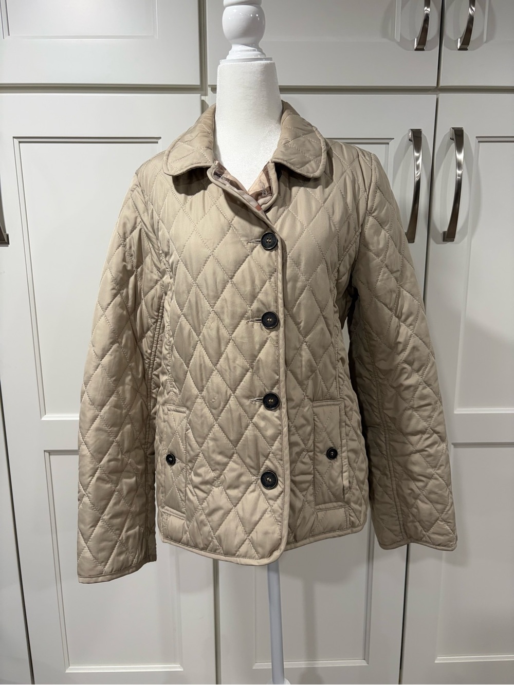 Carole Little Quilted Tan Utility Jacket